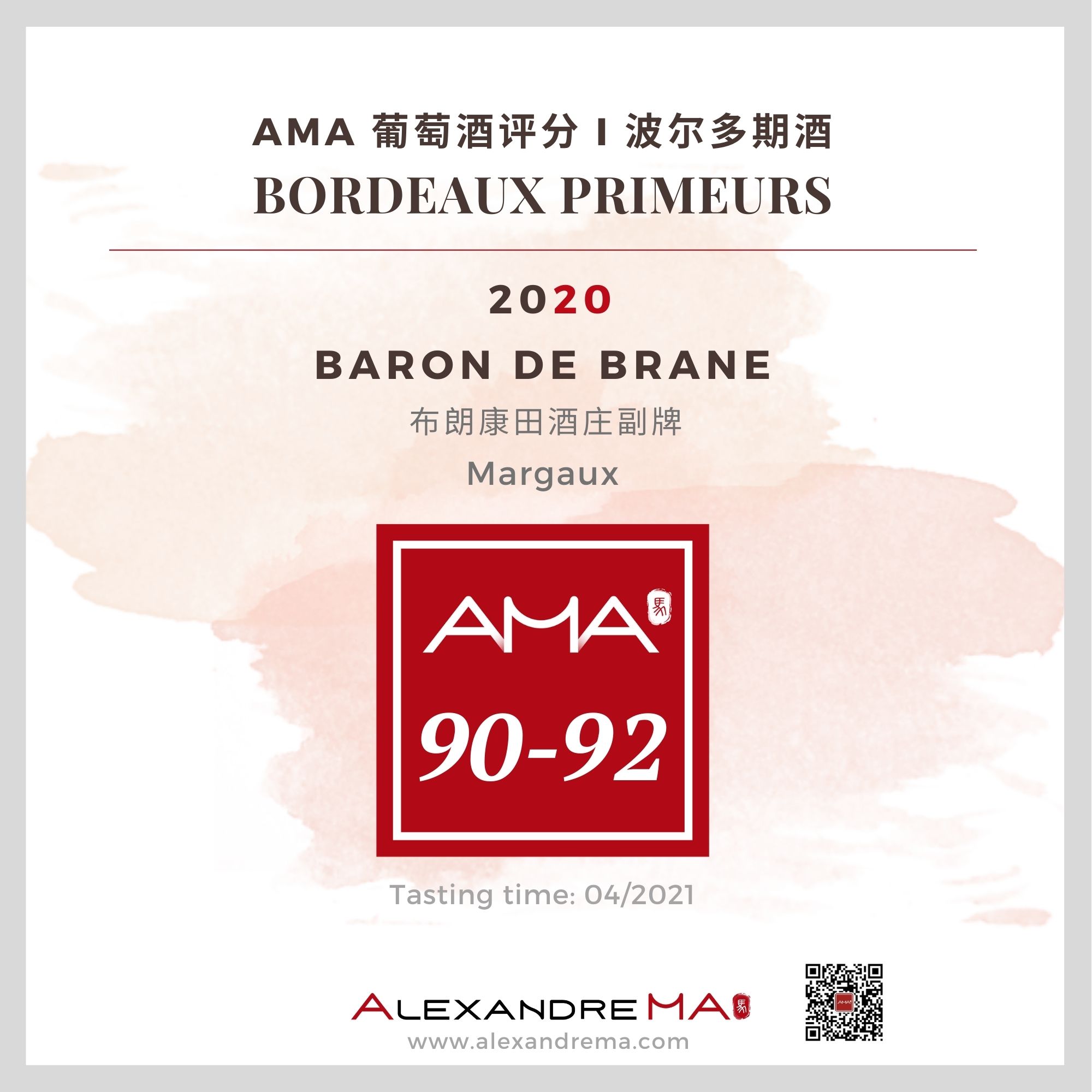Baron de Brane 2020 布朗男爵 - Alexandre Ma