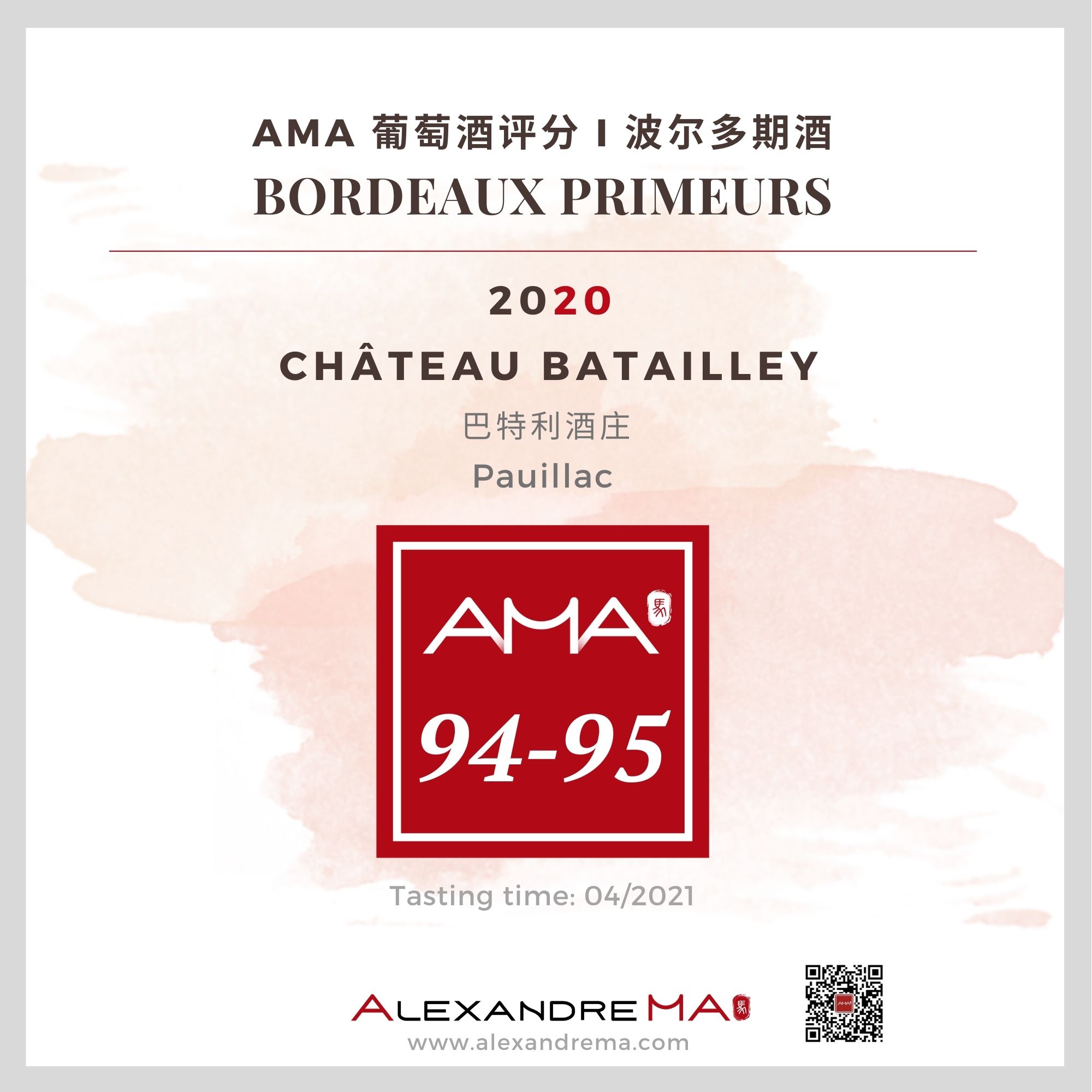 Château Batailley – Red – 2020 – CN - Alexandre Ma