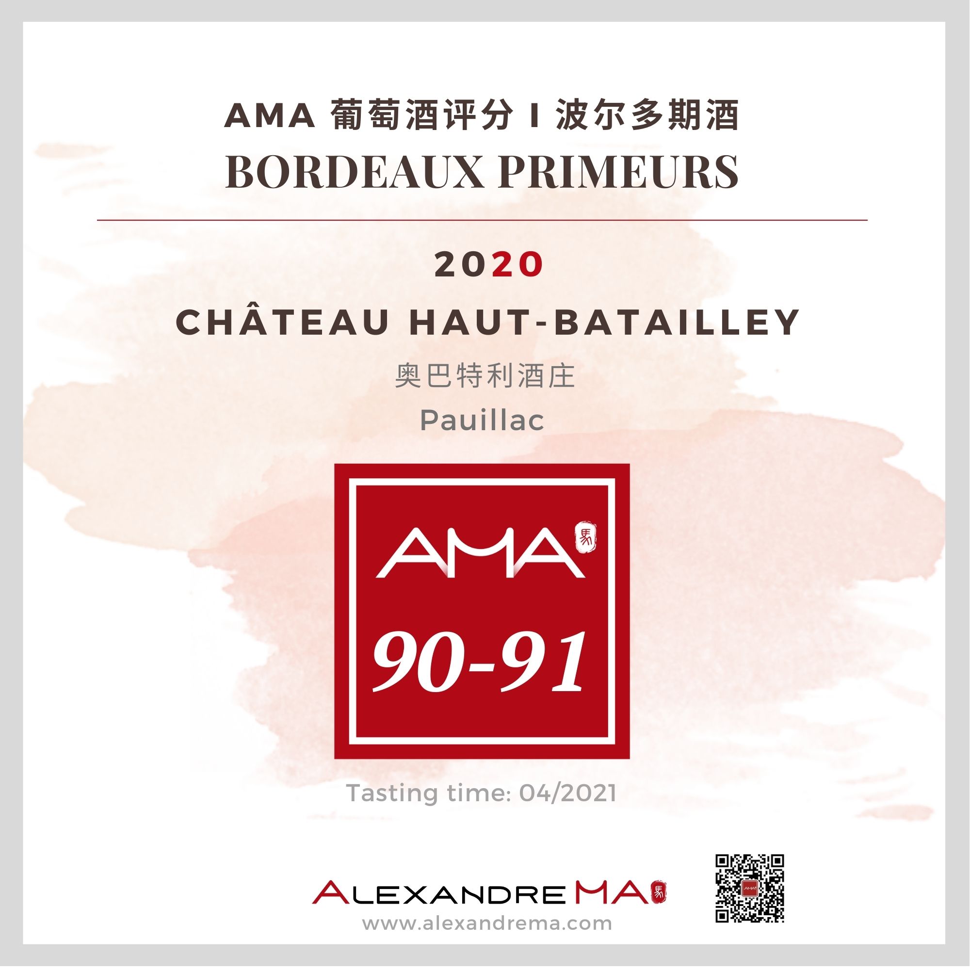 Château Haut-Batailley – Red – 2020 – CN - Alexandre Ma