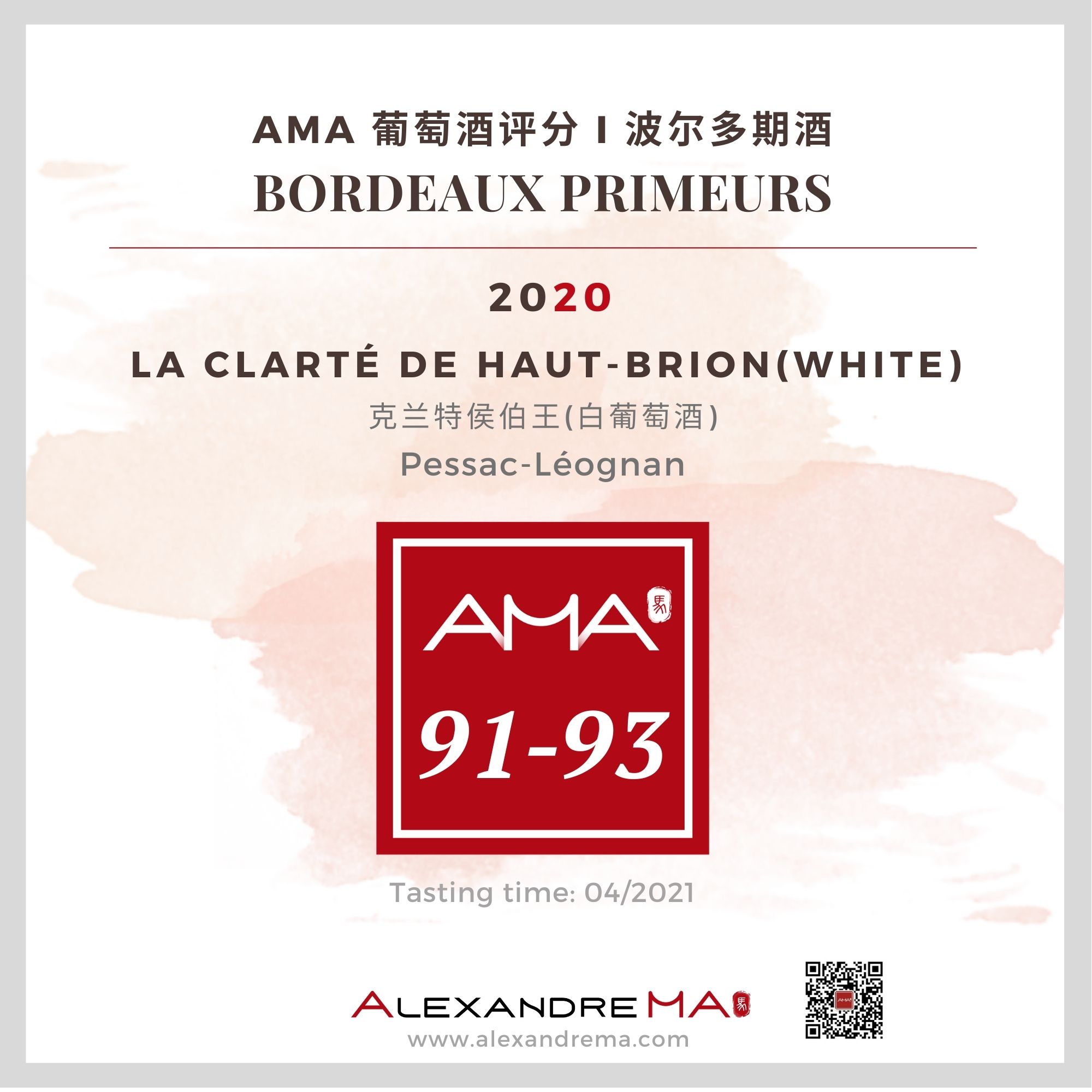 Château Haut-Brion – La Clarté de Haut-Brion – White – 2020 - Alexandre MA