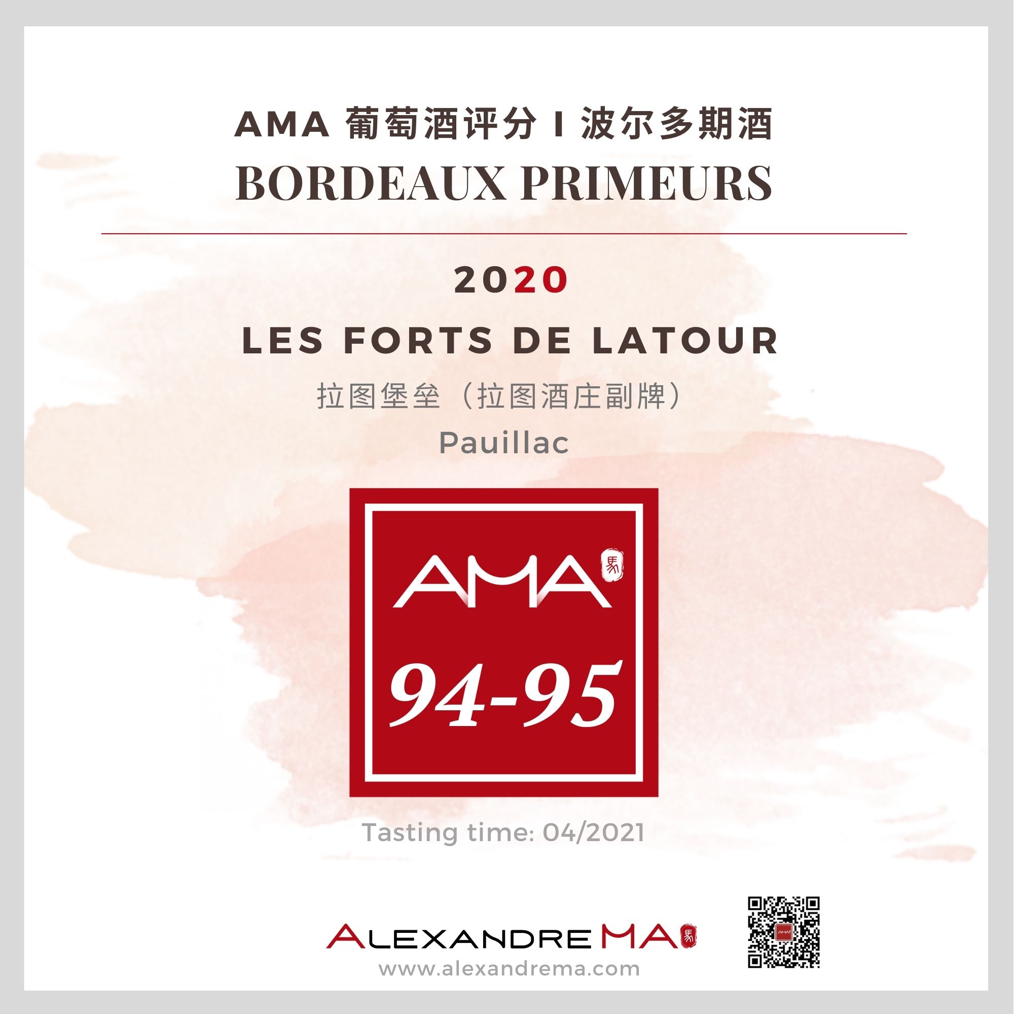 Château Latour – Les Forts de Latour 2020 - Alexandre MA